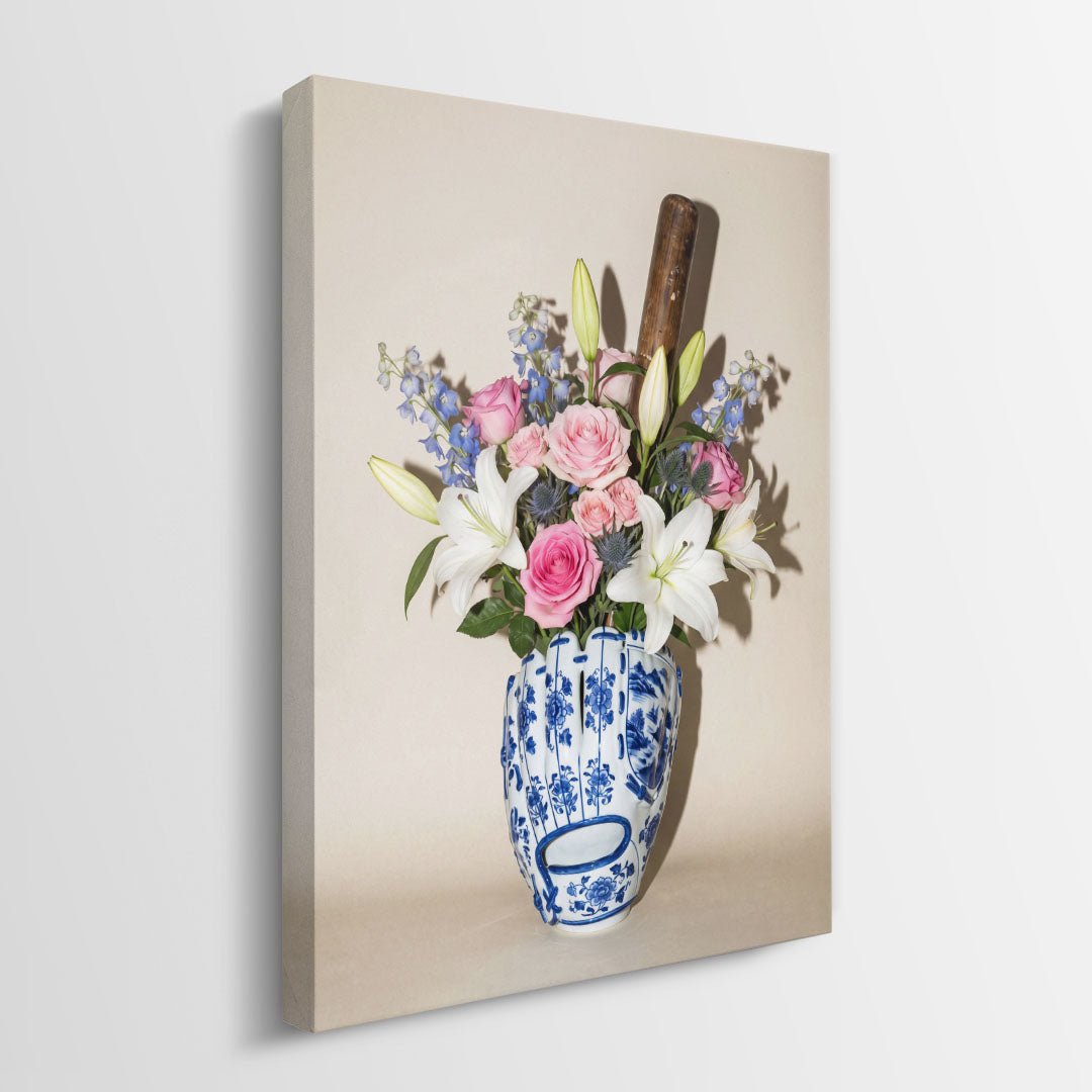 Baseball Vase canvas wall art