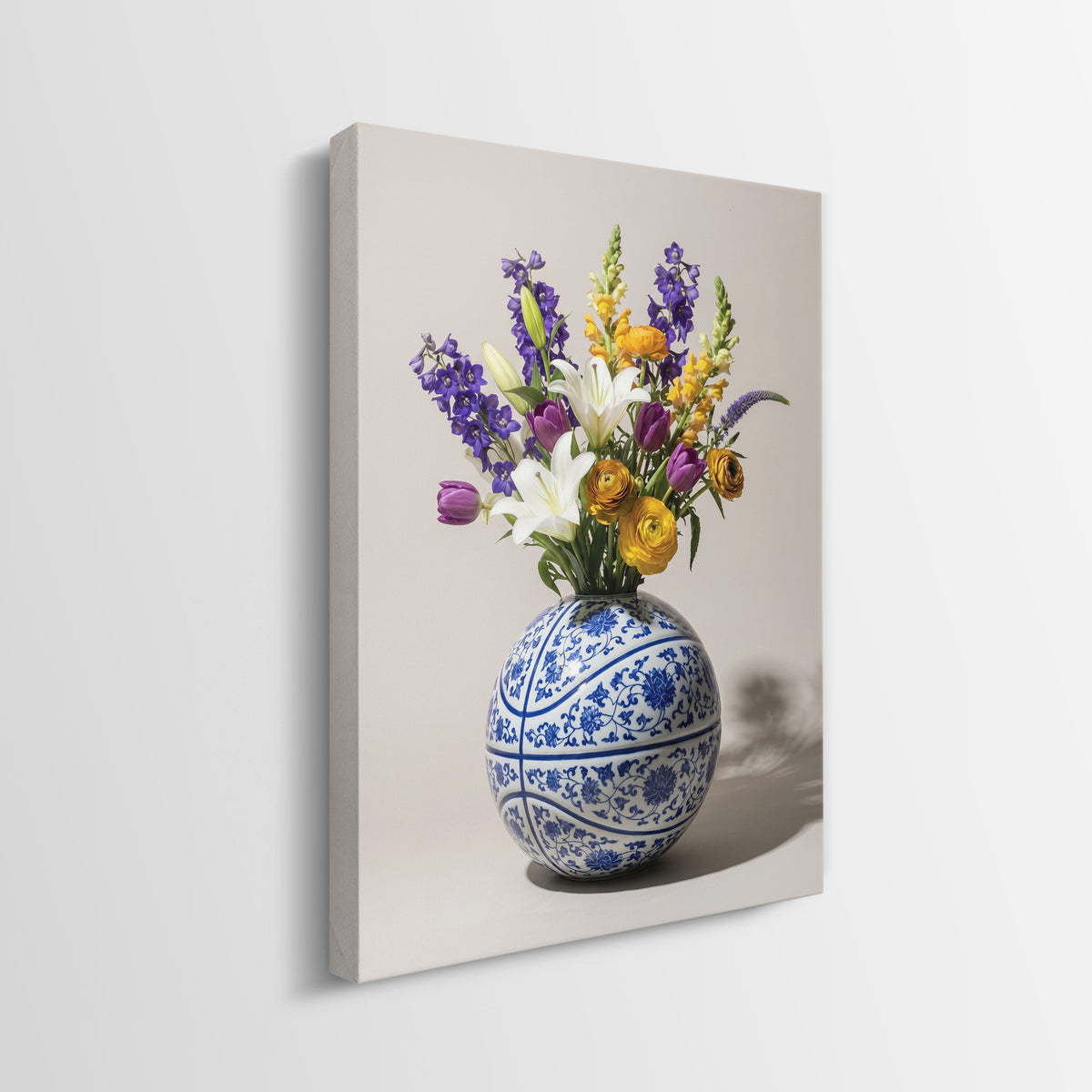 Basketball Vase canvas gallery-wrapped side edge