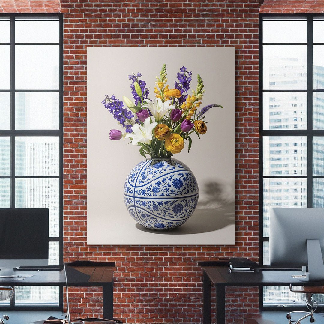 Basketball Vase canvas wall art