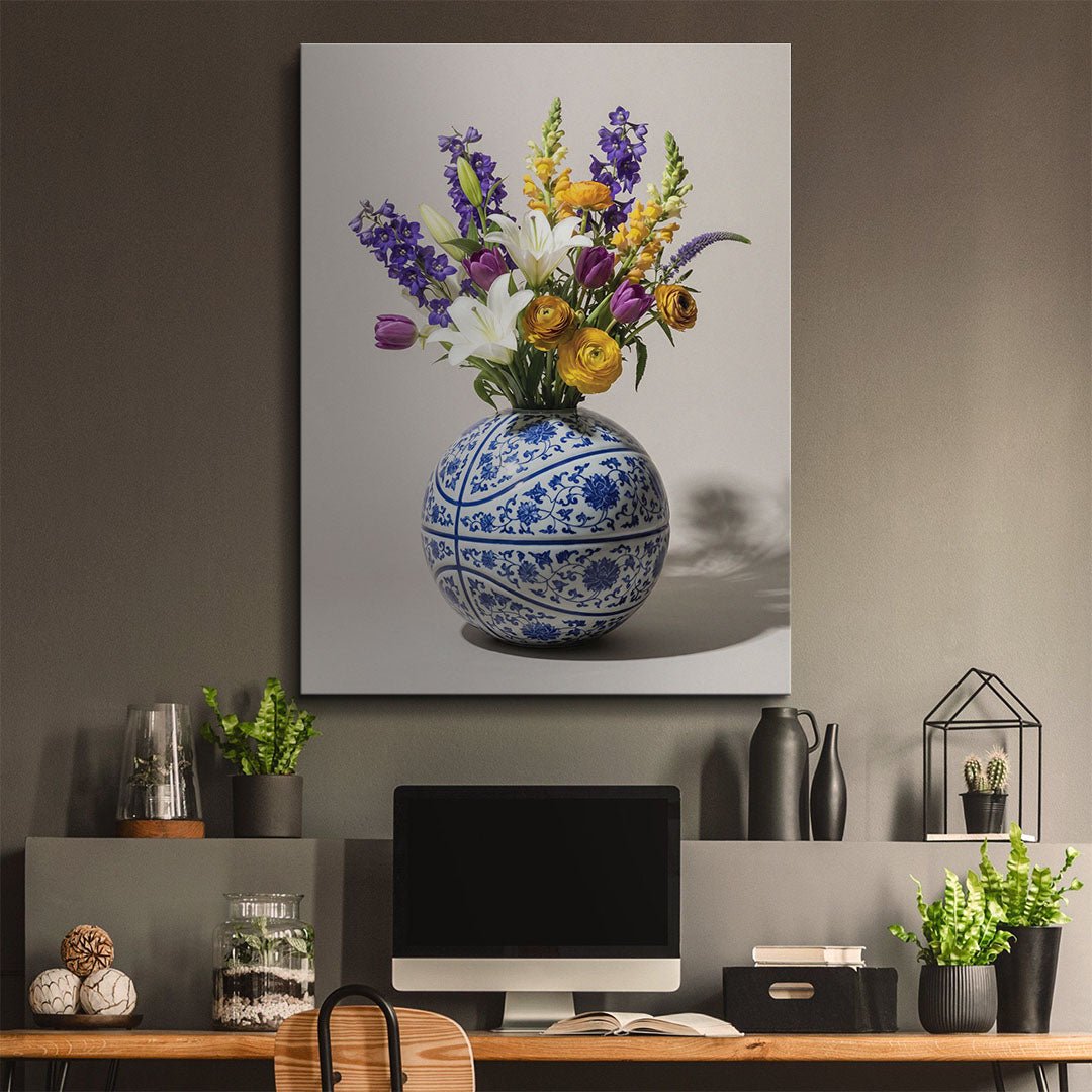 Basketball Vase canvas wall art