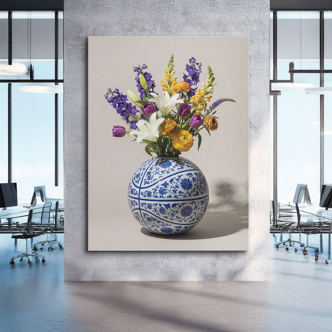 Basketball Vase canvas wall art