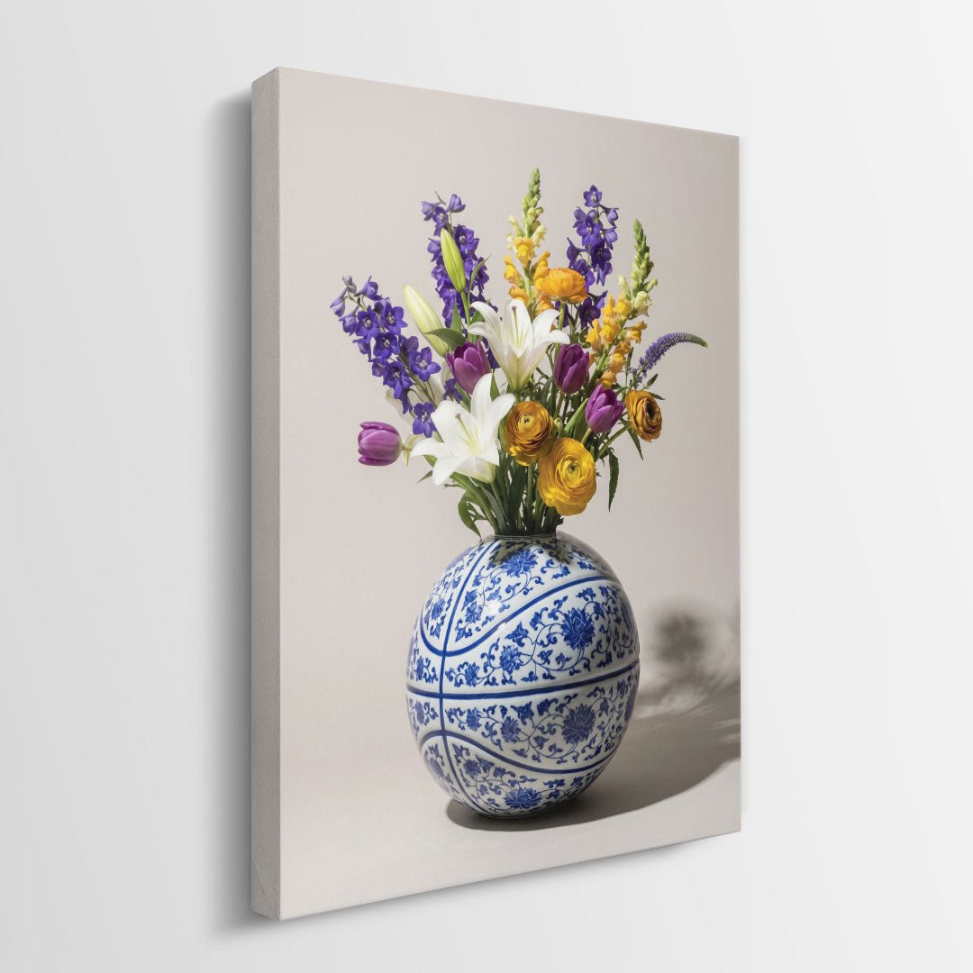 Basketball Vase canvas wall art