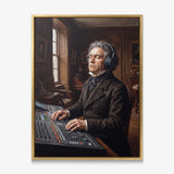 Beethoven Unmuted canvas in a gold floating frame