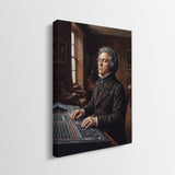 Side view of the Beethoven Unmuted gallery wrapped canvas showing the wrapped edge
