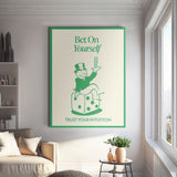 Bet On Yourself canvas wall art