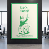 Bet On Yourself canvas wall art