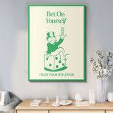 Bet On Yourself canvas wall art