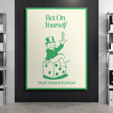 Bet On Yourself canvas wall art
