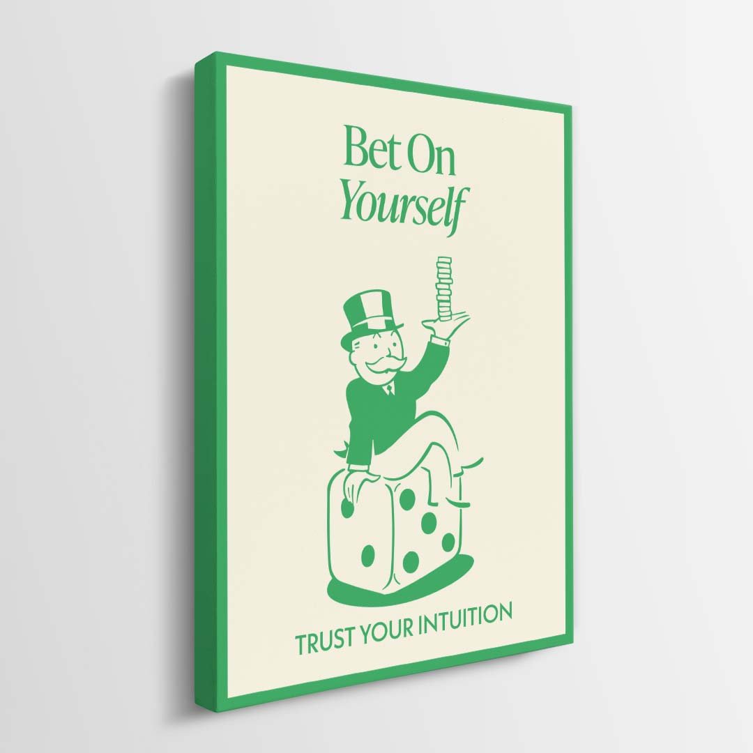 Bet On Yourself canvas wall art