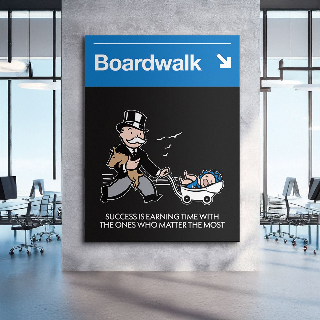 Boardwalk Sign motivational canvas wall art