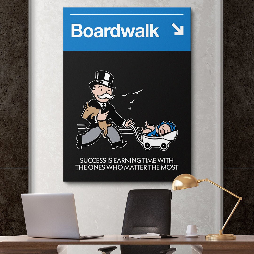 Boardwalk Sign motivational canvas wall art