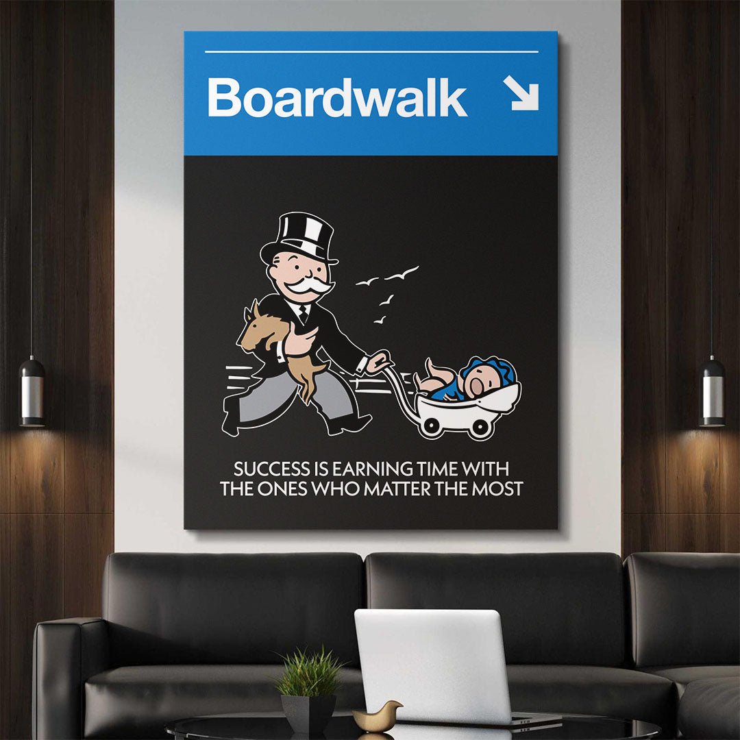 Boardwalk Sign motivational canvas wall art