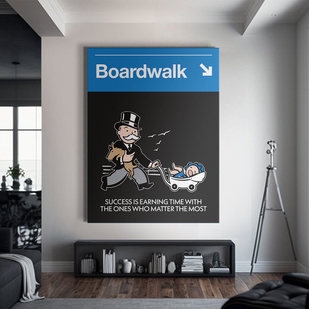 Boardwalk Sign motivational canvas wall art