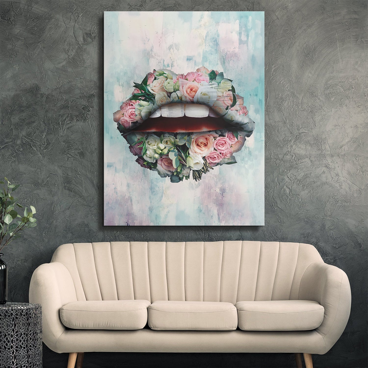 Bouquet Lips canvas art