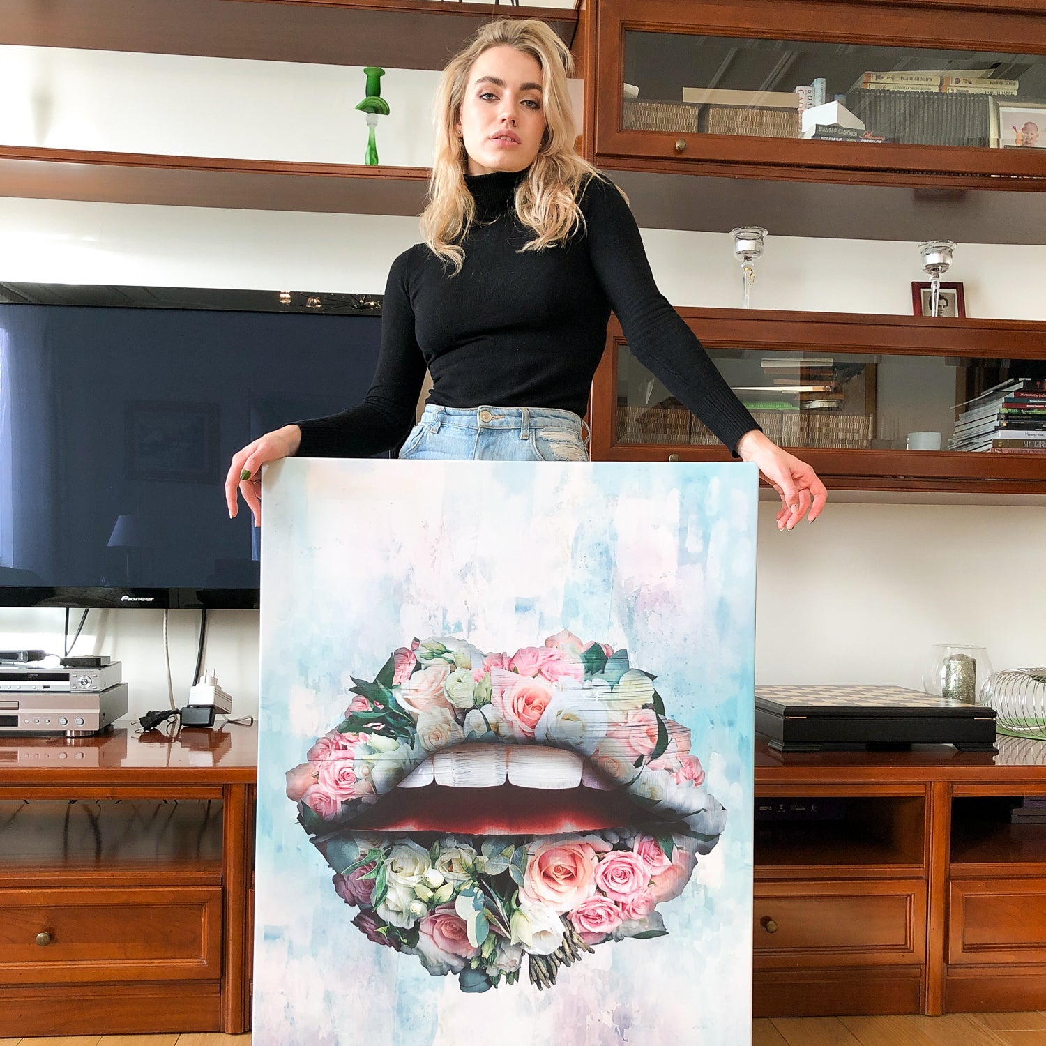 Bouquet Lips canvas art