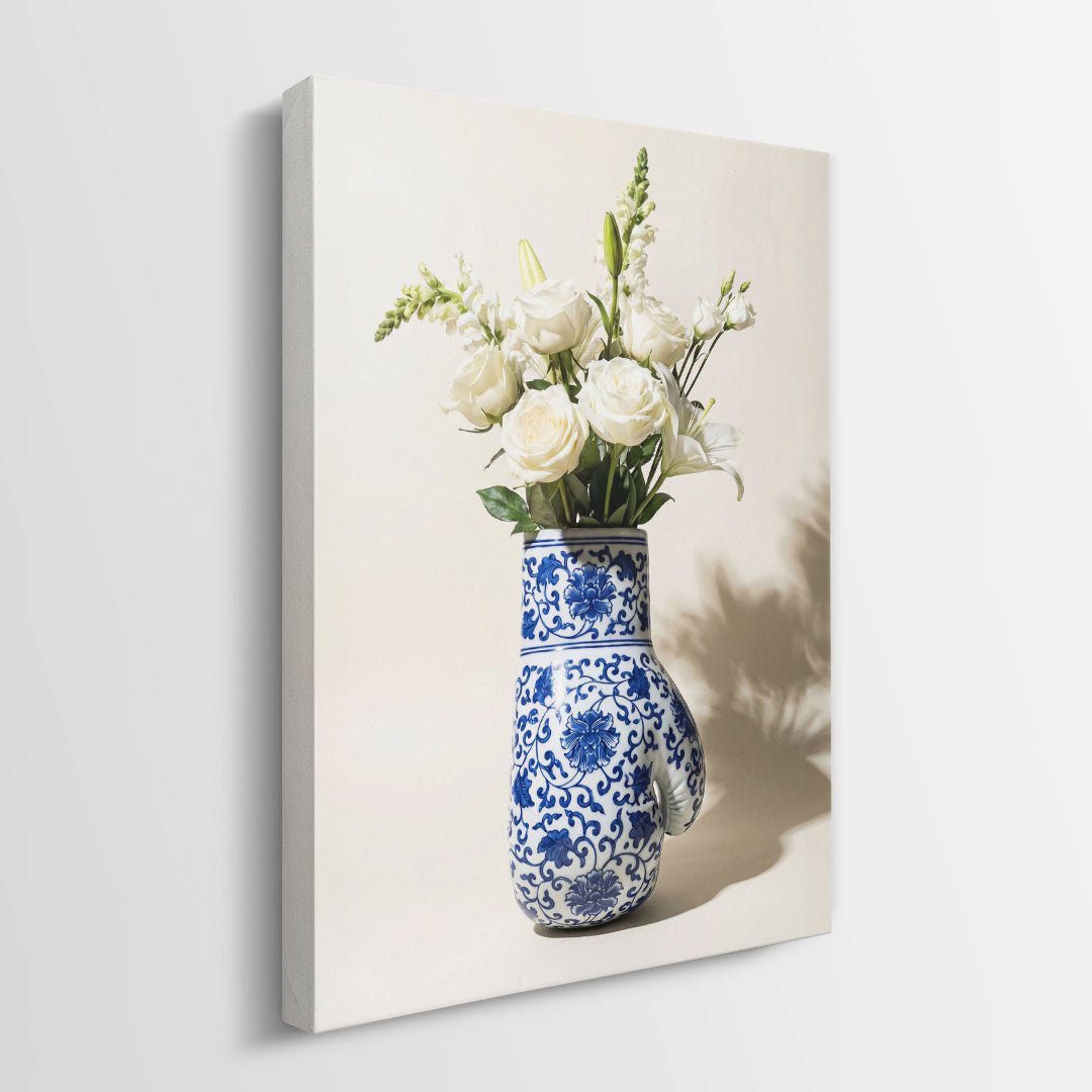 Boxing Vase canvas wall art