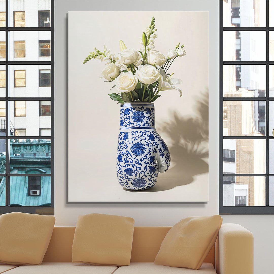 Boxing Vase canvas wall art