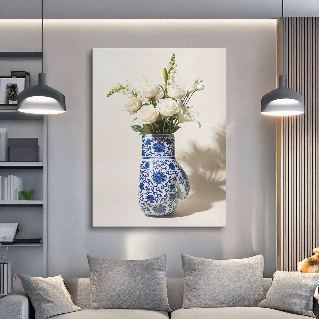 Boxing Vase canvas wall art