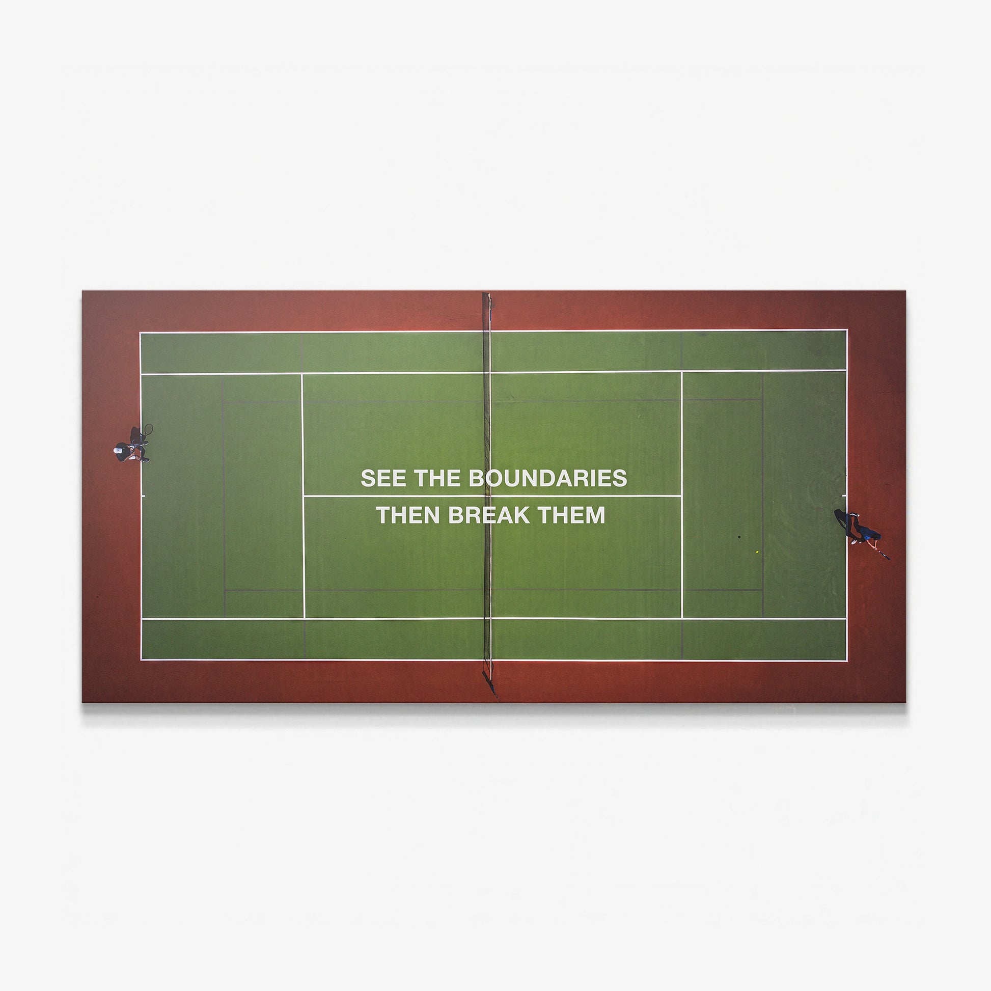 Break Boundaries Match tennis canvas wall art print