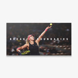 Break Boundaries tennis canvas wall art print