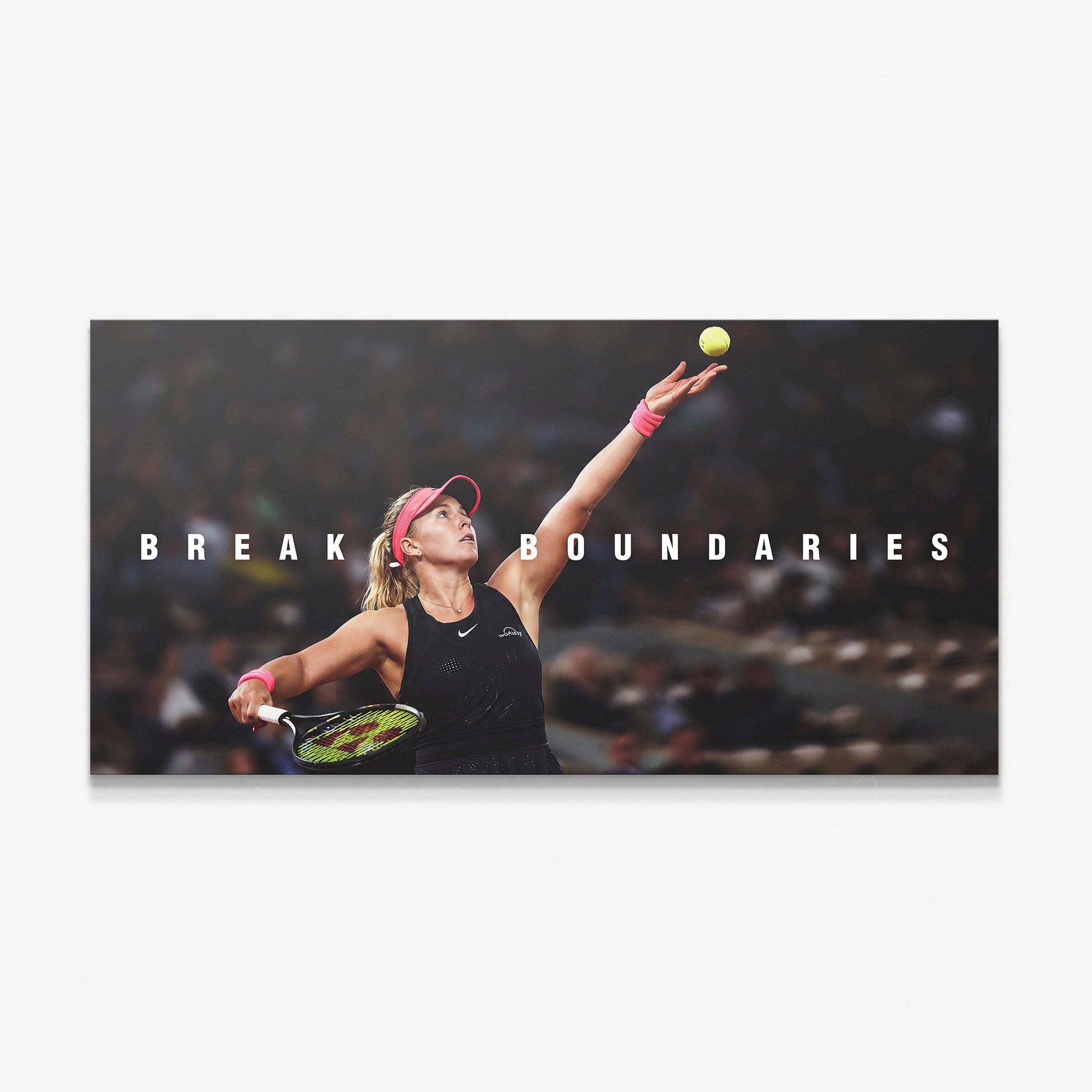 Break Boundaries tennis canvas wall art print