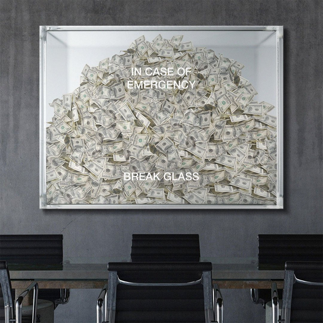 Break Glass canvas wall art