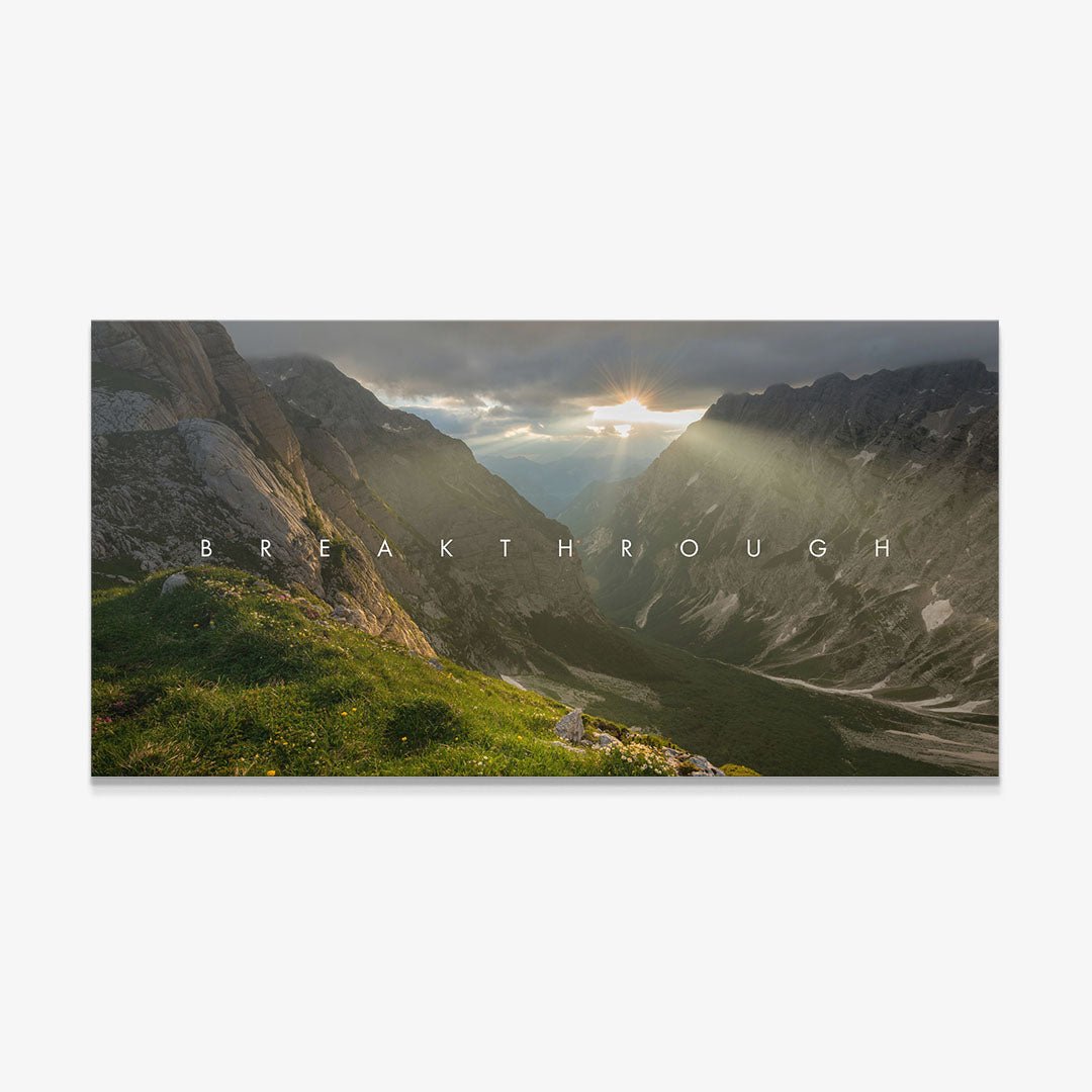 Breakthrough motivational canvas wall art