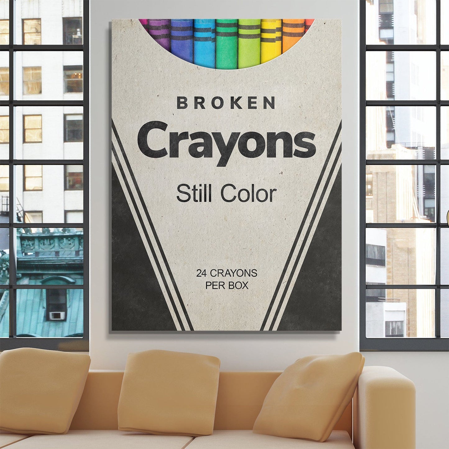 Broken Crayons canvas art