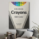 Broken Crayons canvas wall art