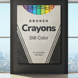 Broken Crayons canvas wall art