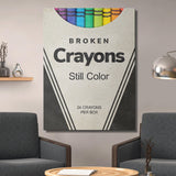 Broken Crayons canvas wall art