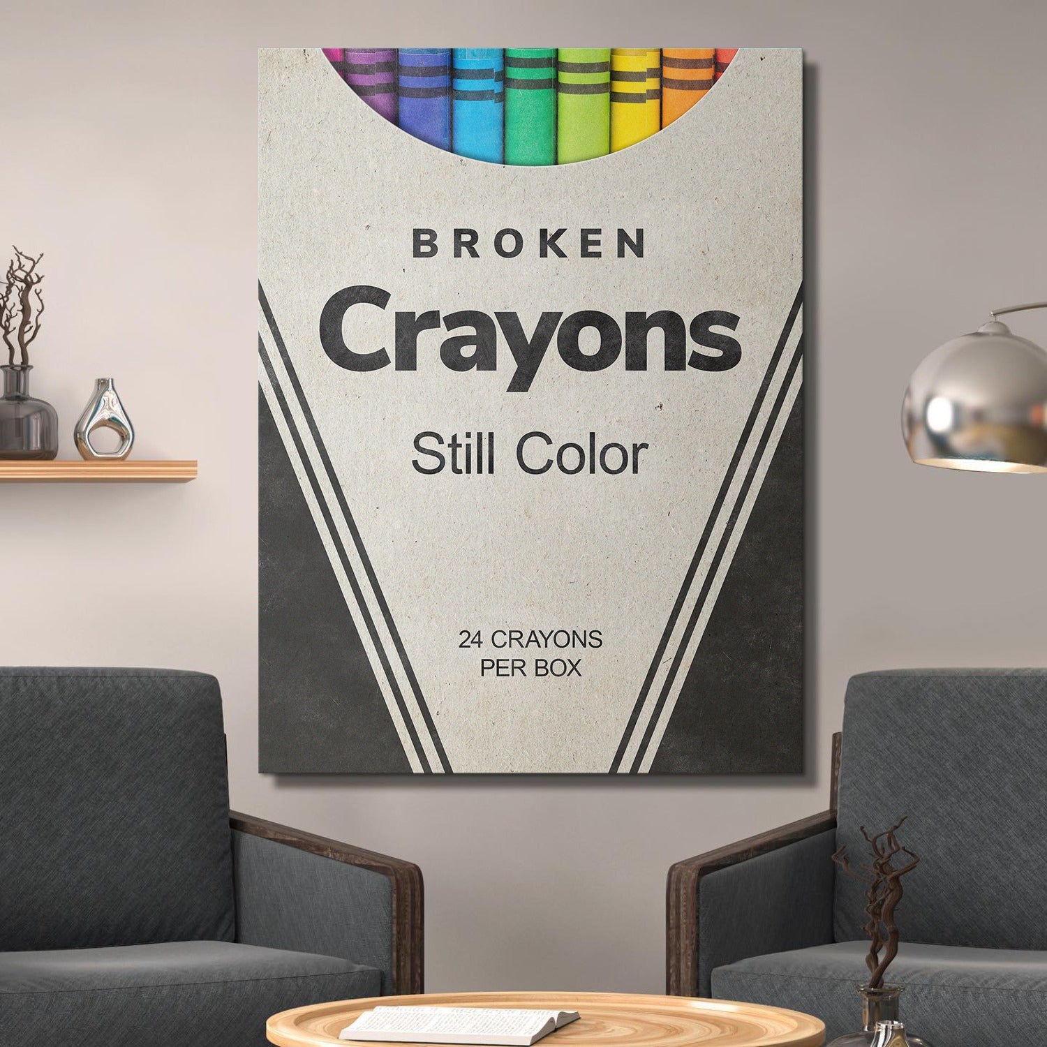 Broken Crayons canvas art