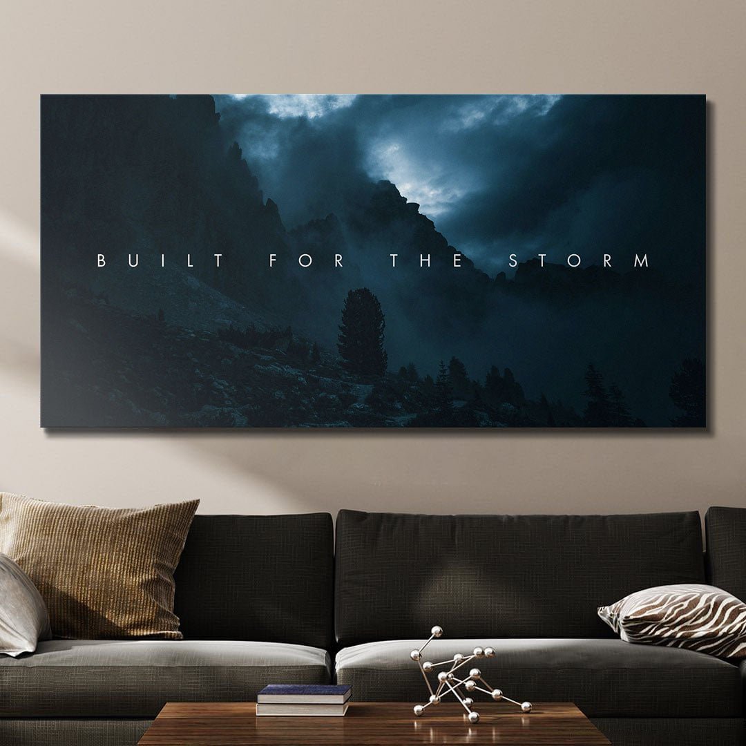 Built for the Storm motivational canvas wall art
