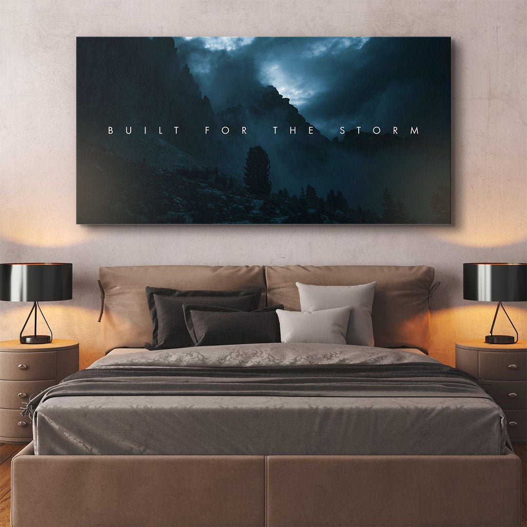 Built for the Storm motivational canvas wall art