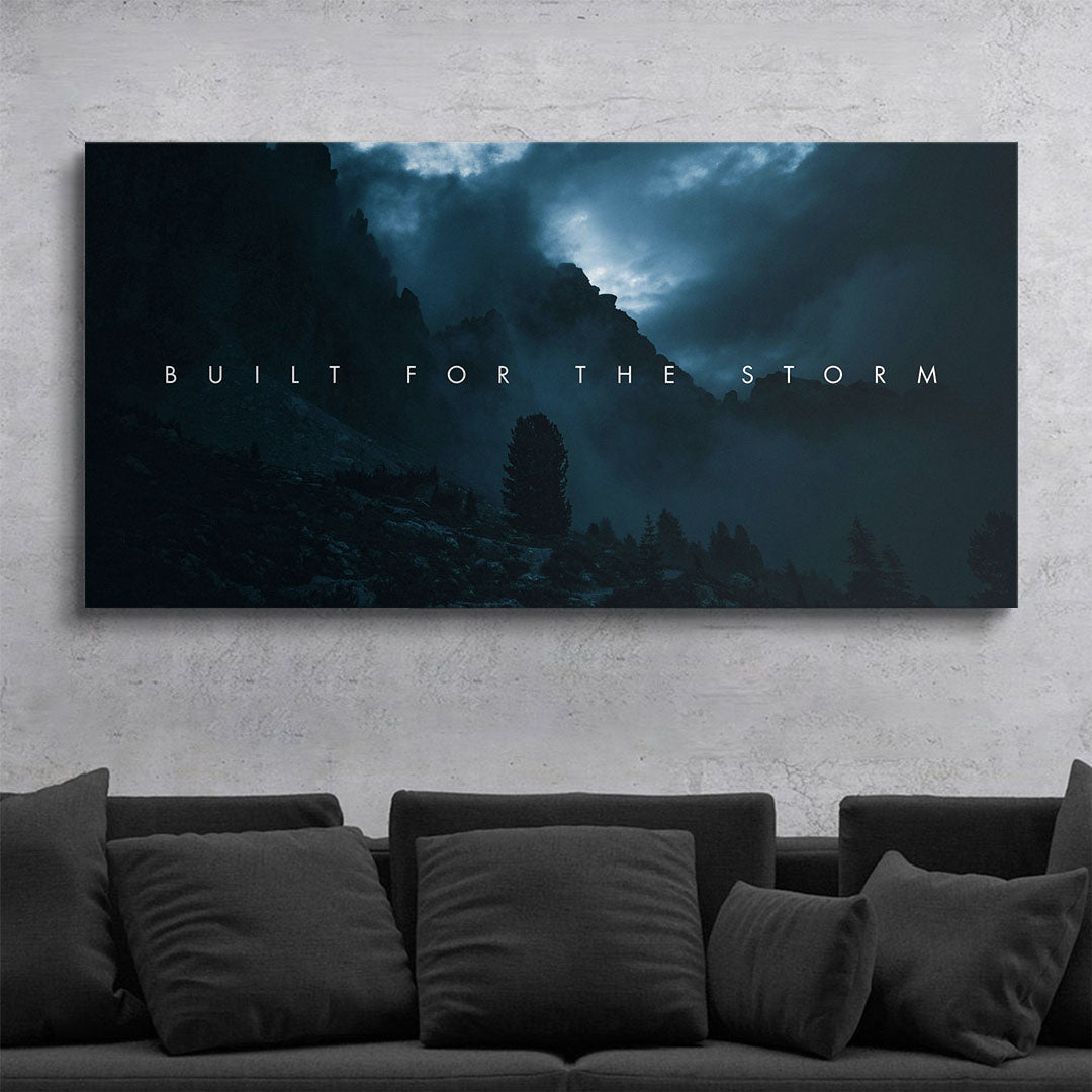Built for the Storm motivational canvas wall art
