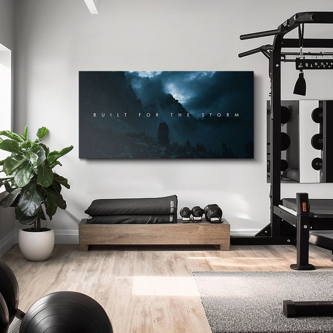Built for the Storm motivational canvas wall art