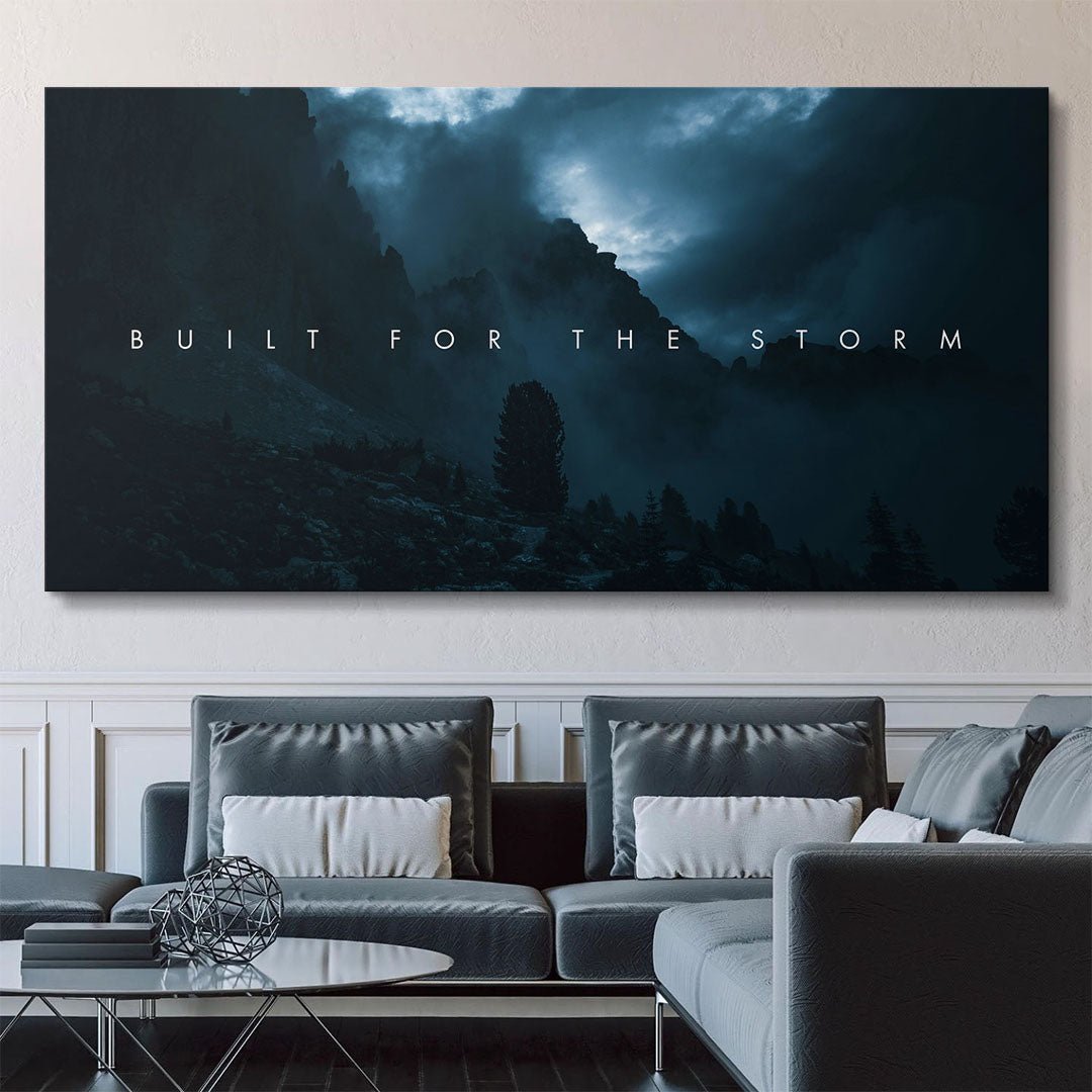 Built for the Storm motivational canvas wall art