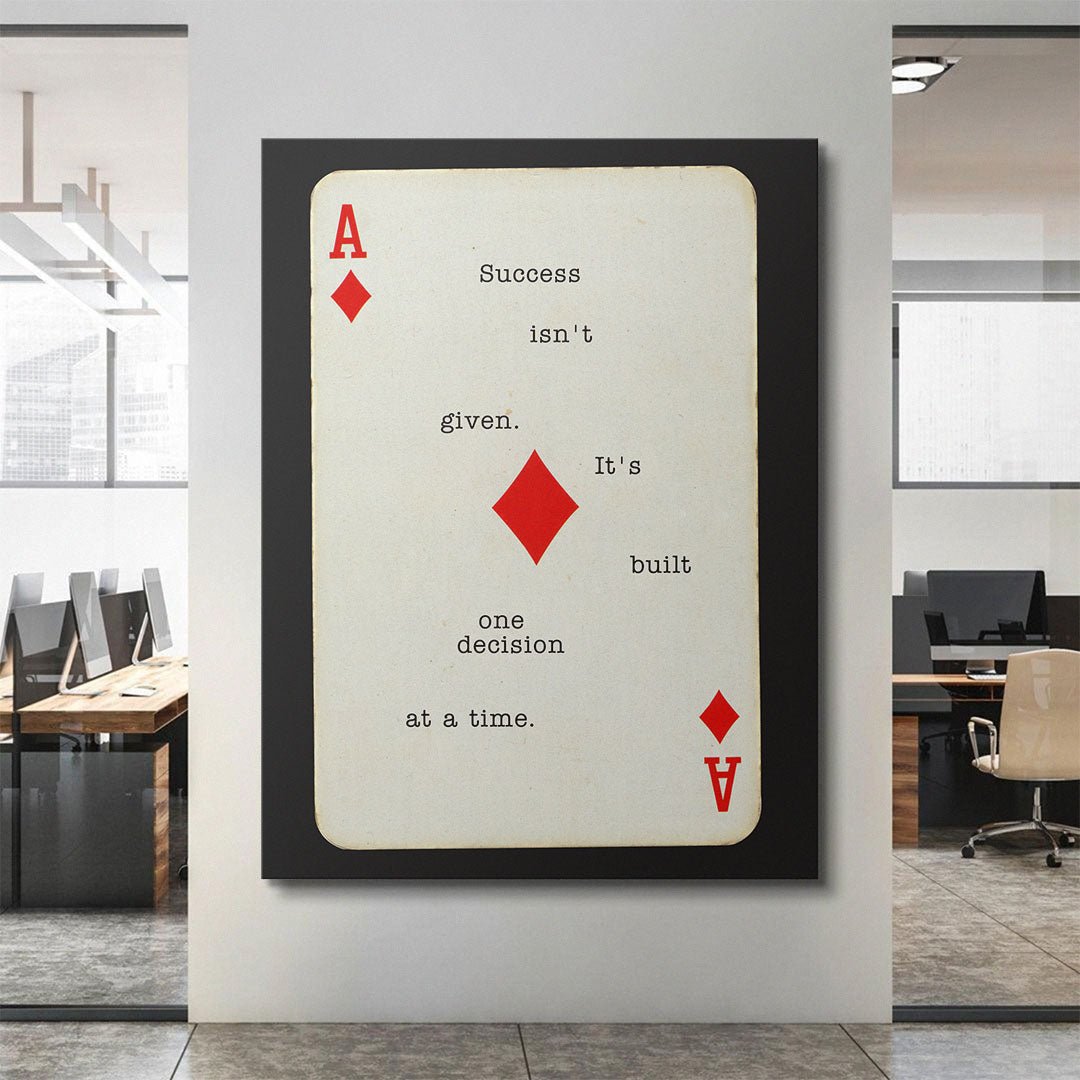 Built Not Given motivational canvas wall art