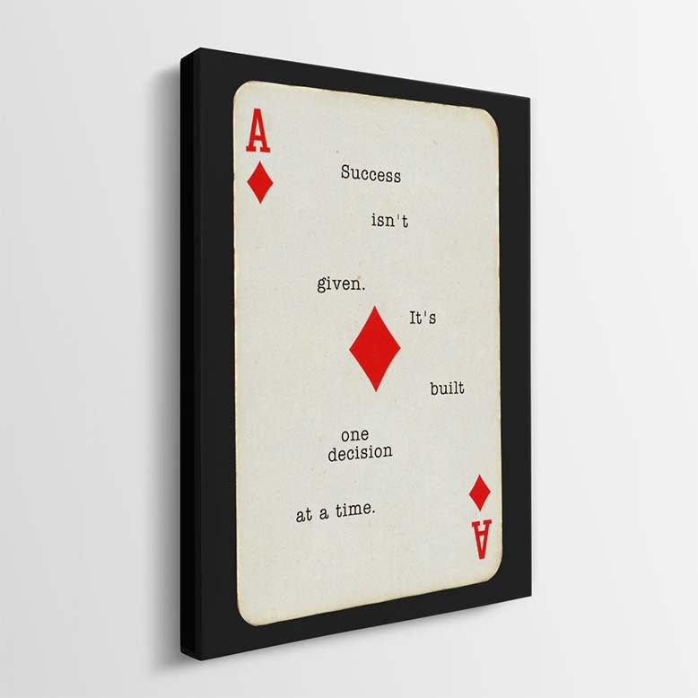 Built Not Given motivational canvas wall art