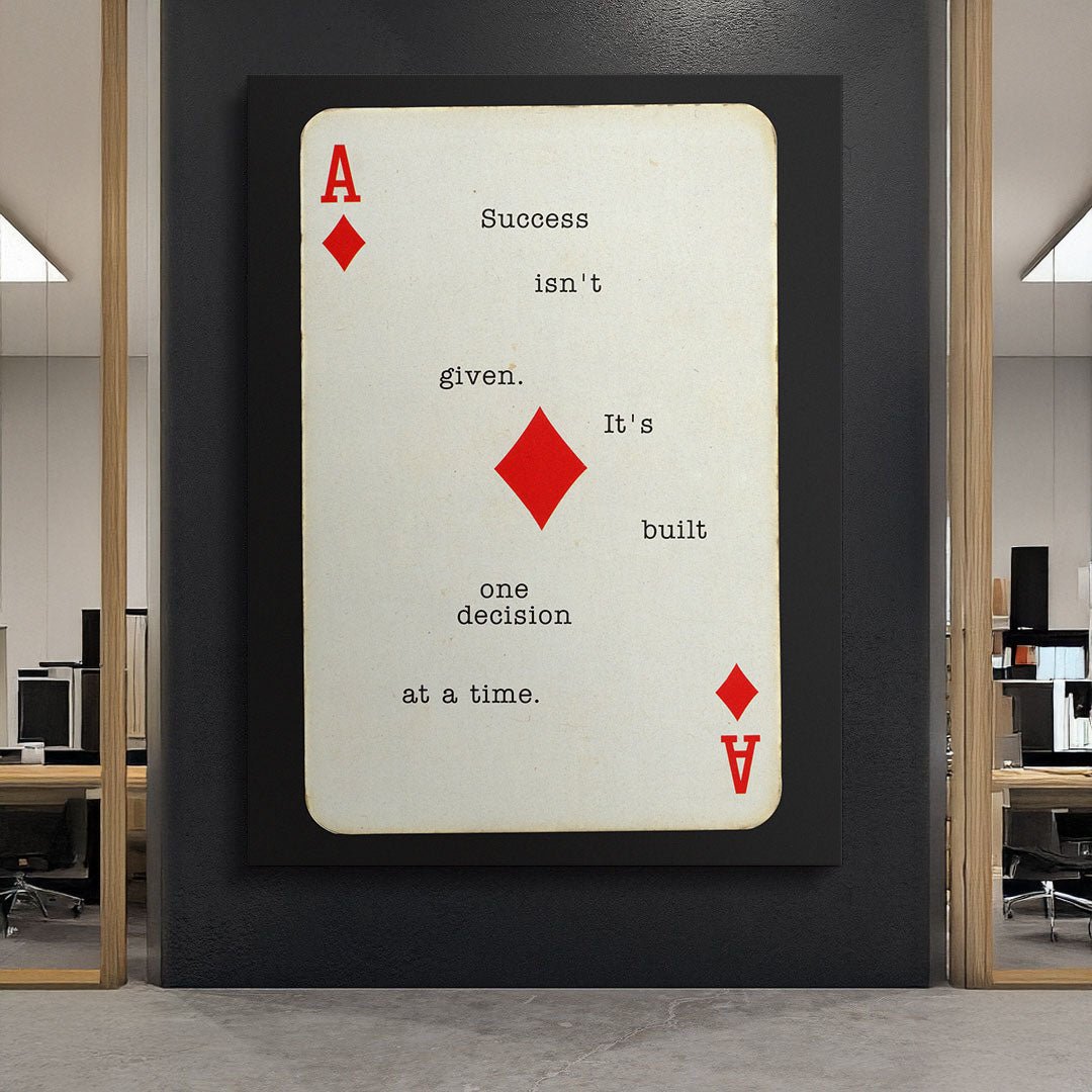 Built Not Given motivational canvas wall art