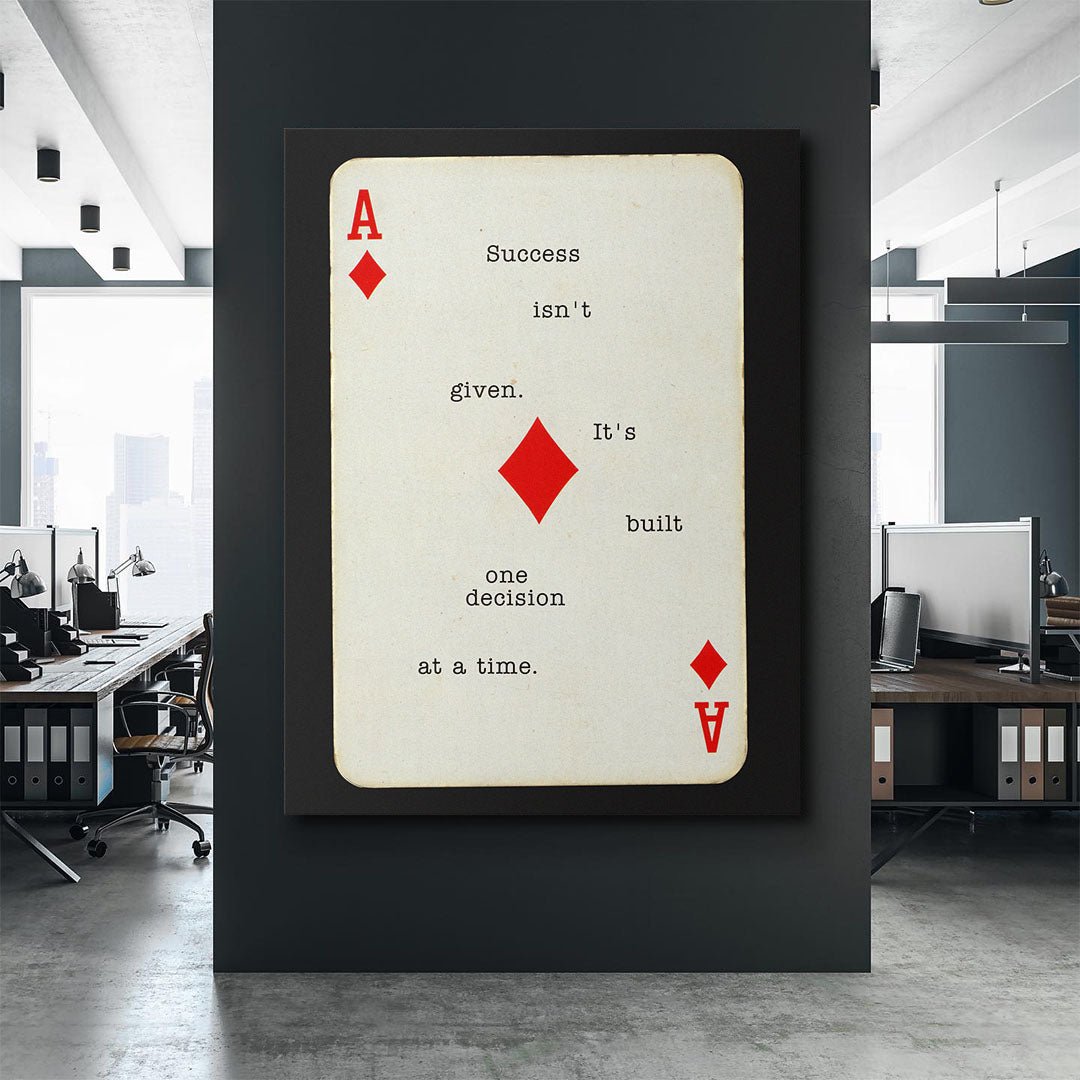 Built Not Given motivational canvas wall art