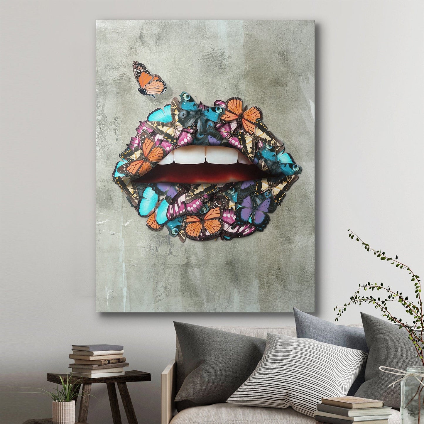 Butterfly Lips canvas art