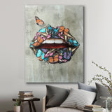 Butterfly Lips canvas wall art