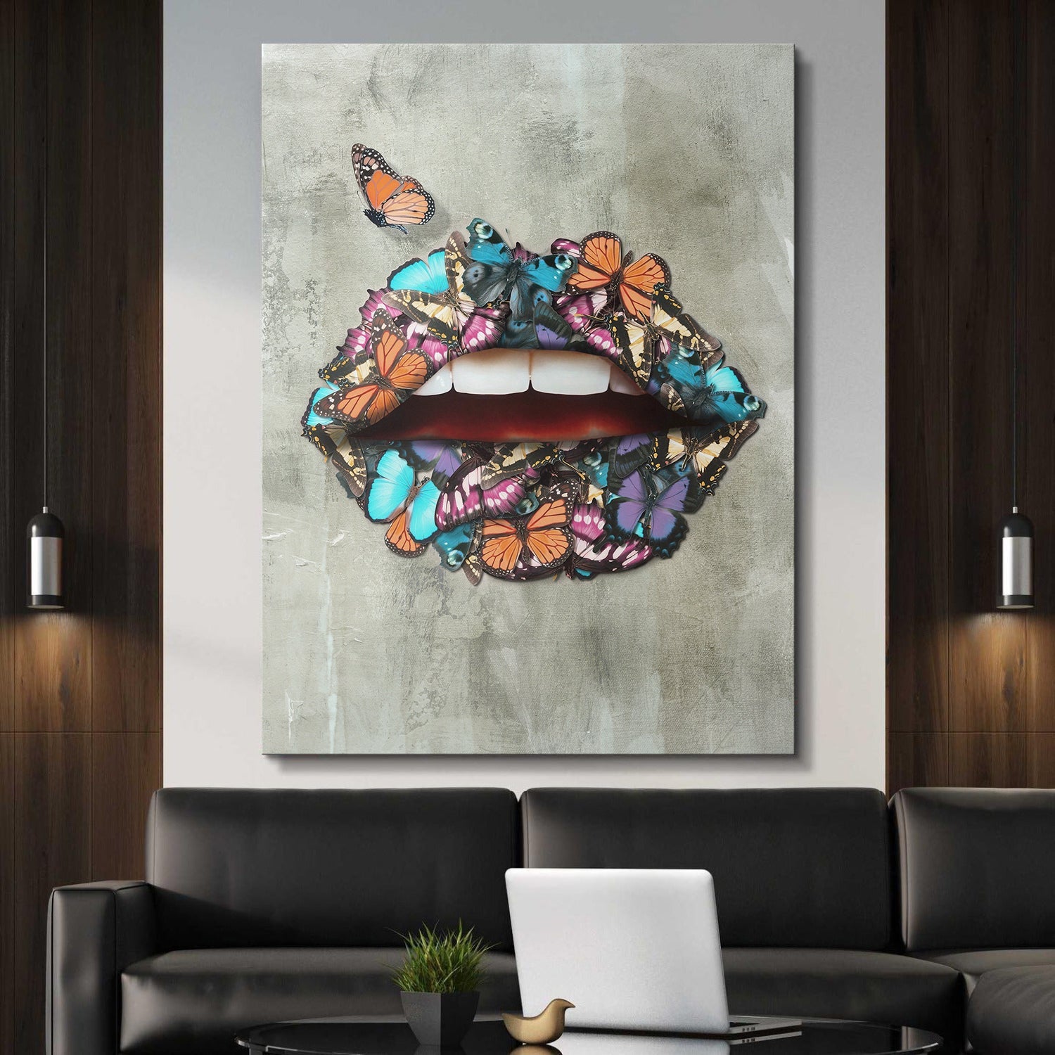 Butterfly Lips canvas art