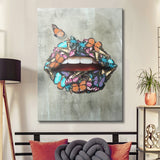 Butterfly Lips canvas wall art