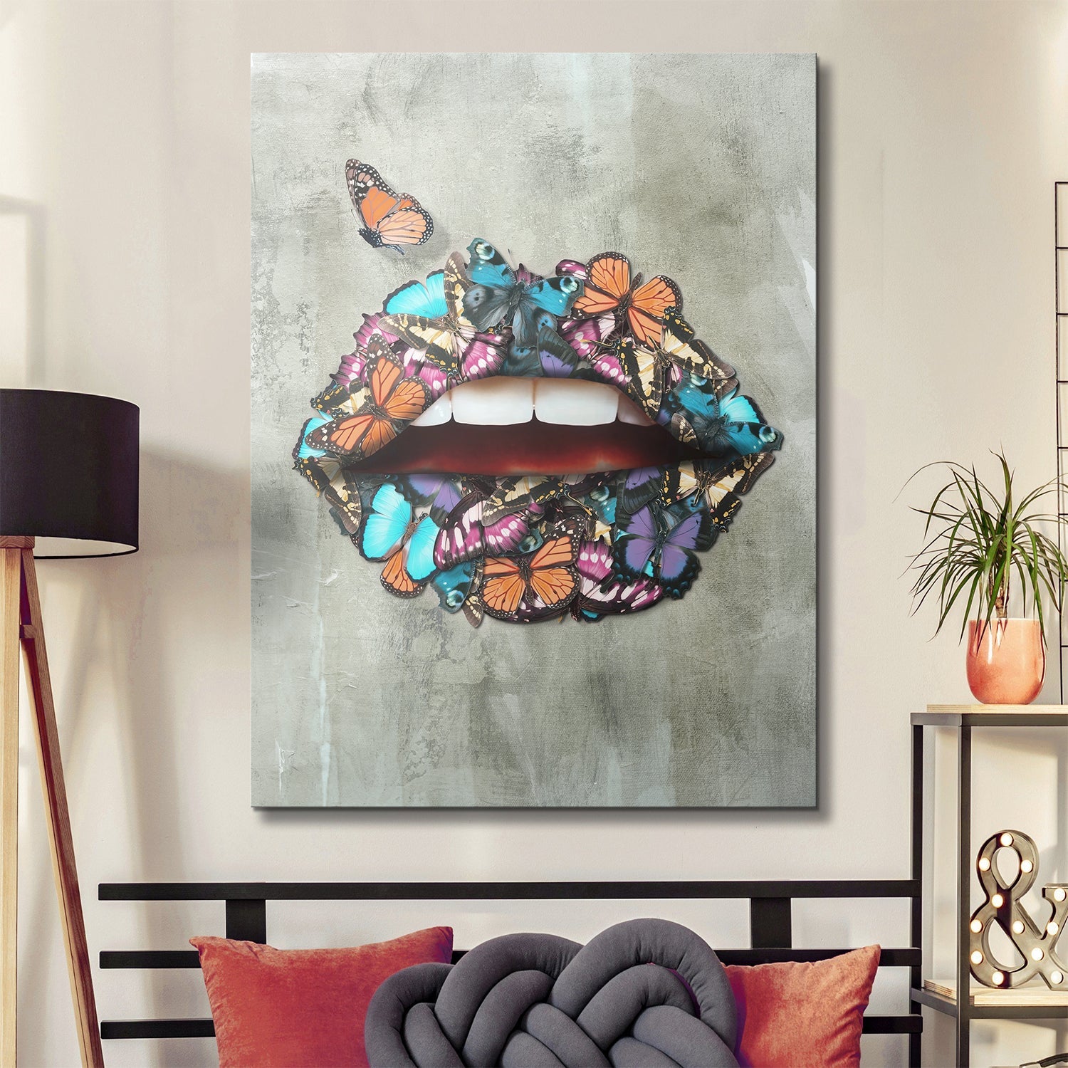 Butterfly Lips canvas art