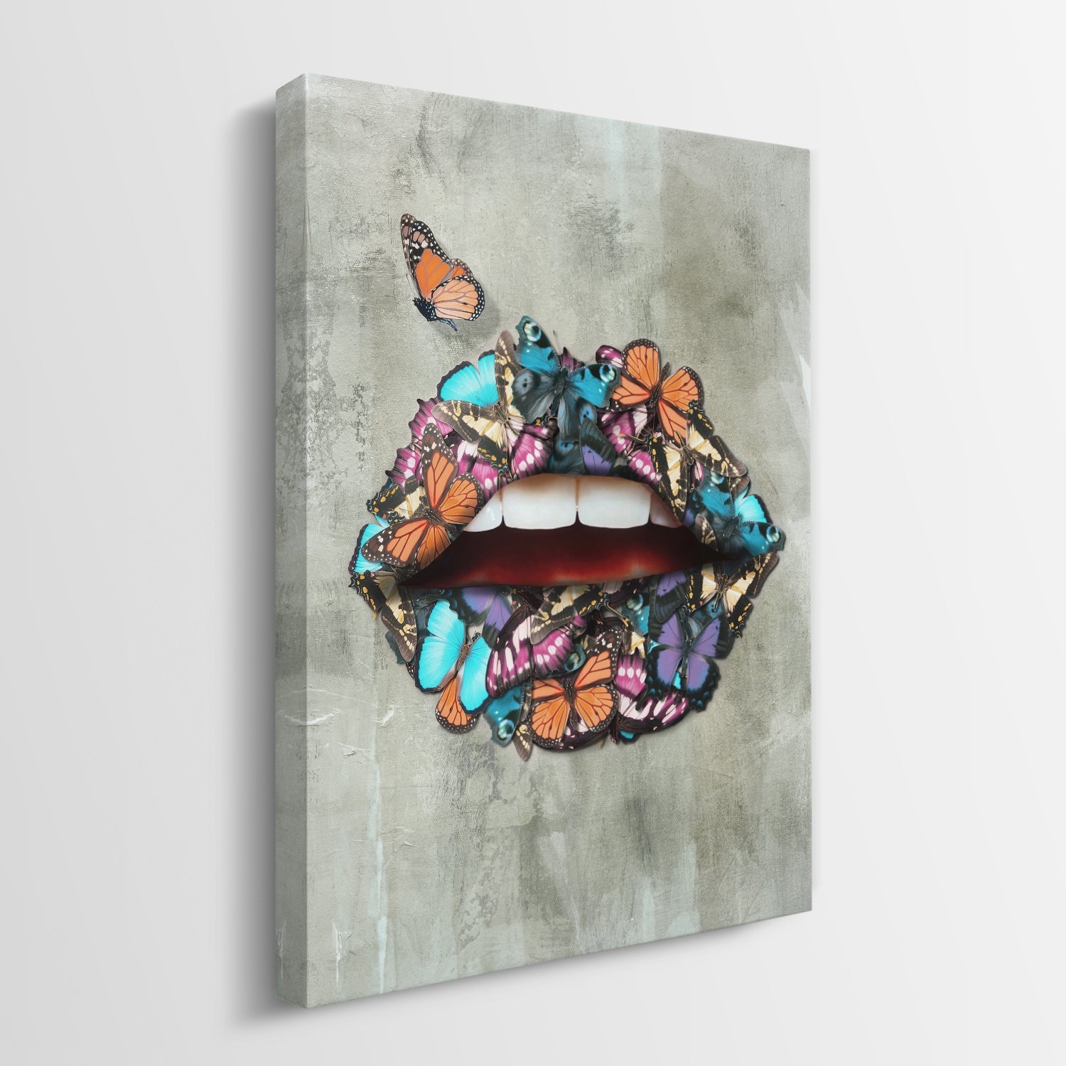 Butterfly Lips canvas wall art