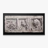 By Any Means Necessary Slab canvas in a black floating frame