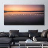 Calm Creates Clarity canvas wall art