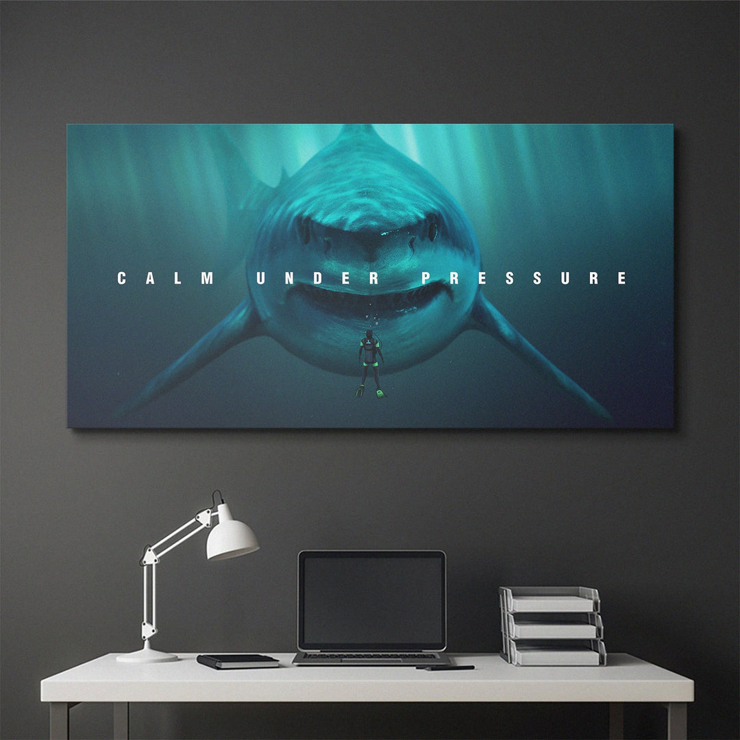 Calm Under Pressure motivational canvas wall art